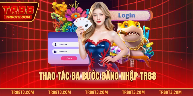 Thao tác ba bước đăng nhập TR88